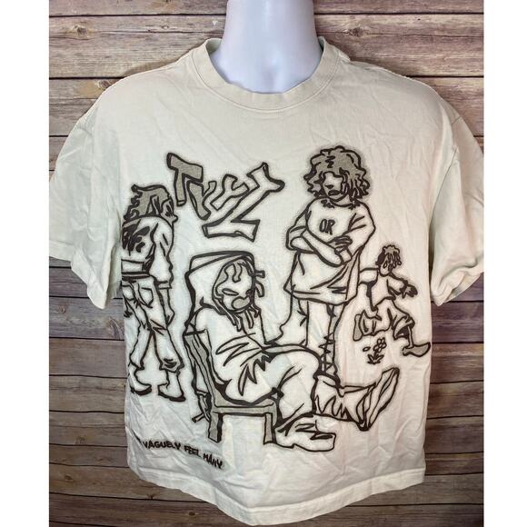 Y2K 90s Vintage Graphic T-Shirt Size Large Oversize Summer Unisex Hipster 22x25 - Picture 1 of 10